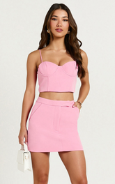 Ariana Mini Skort - High Waisted Skort in Pink