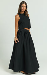 Preston Maxi Skirt - Full Aline Skirt in Black
